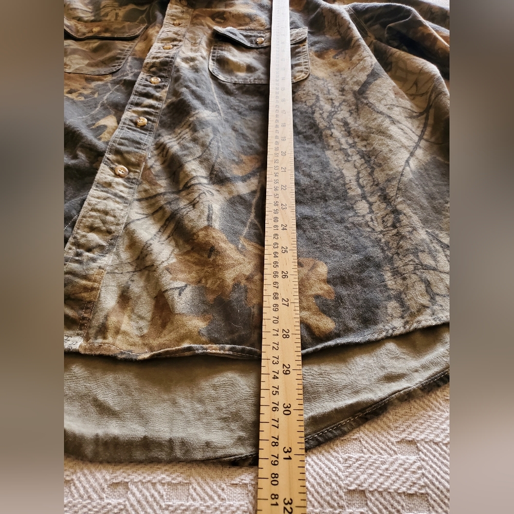 Wrangler Rugged Wear Heavyweight Realtree Hardwoods Camo Hunting Shirt XXL - Picture 8 of 12